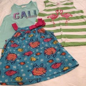 3 Girls tank tops bundle size Small (6-7)